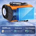 M376 Portable Waist Fan with Semiconductor Ice-Cooling - Orange / Black
