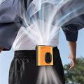 M376 Portable Waist Fan with Semiconductor Ice-Cooling - Orange / Black