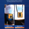 M376 Portable Waist Fan with Semiconductor Ice-Cooling - Orange / Black