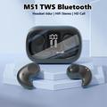 M51 Mini Wireless Earphones for Side Sleepers - Black