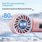 M814 Foldable TEC Cooling Fan with Dynamic Display - 3000mAh - Pink