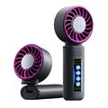 M814 Foldable TEC Cooling Fan with Dynamic Display - 3000mAh - Dark Grey / Purple