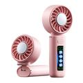 M814 Foldable TEC Cooling Fan with Dynamic Display - 3000mAh - Pink