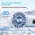 M814 Foldable TEC Cooling Fan with Dynamic Display - 3000mAh - White