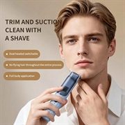 MNQ-X8816 Electric Body Hair Trimmer with Vacuum - Blue