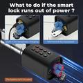 MS001-B-BLU Smart Door Lock Cylinder with Fingerprint and Card Access - Black