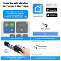 MS001-B-BLU Smart Door Lock Cylinder with Fingerprint and Card Access - Black
