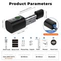 MS001-B-BLU Smart Door Lock Cylinder with Fingerprint and Card Access - Black