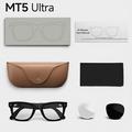MT5 Ultra Smart Glasses with 2000mAh Charging Case - Black / Brown