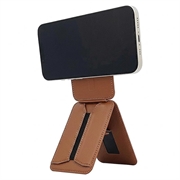 MagSafe-Compatible Stand / Selfie Stick with Card Holder for iPhone - Brown