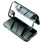 iPhone 11 Magnetic Case with Privacy Tempered Glass - Green