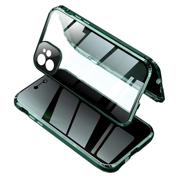 iPhone 11 Magnetic Case with Privacy Tempered Glass - Green