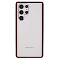 Samsung Galaxy S22 Ultra 5G Magnetic Case with Tempered Glass - Red