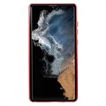 Samsung Galaxy S22 Ultra 5G Magnetic Case with Tempered Glass - Red