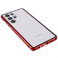 Samsung Galaxy S22 Ultra 5G Magnetic Case with Tempered Glass - Red