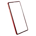 Samsung Galaxy S22 Ultra 5G Magnetic Case with Tempered Glass - Red