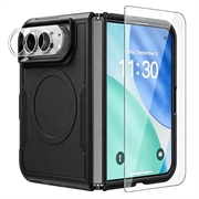iPhone Duo Magnetic Case with Tempered Glass Screen Protector, Camera Lens Protector