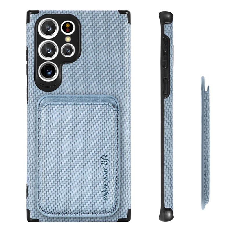 Samsung Galaxy S22 Ultra 5G Case with Card Holder Carbon Fiber