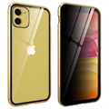 iPhone 11 Magnetic Case with Privacy Tempered Glass - Gold
