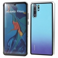 Huawei P30 Pro Magnetic Case with Tempered Glass - Silver