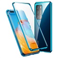 Huawei P40 Magnetic Case with Tempered Glass - Silver