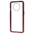 OnePlus 7T Magnetic Case with Tempered Glass - Red