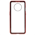 OnePlus 7T Magnetic Case with Tempered Glass - Red