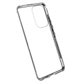 Samsung Galaxy A53 5G Magnetic Case with Tempered Glass - Silver