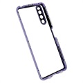 Sony Xperia 10 IV Magnetic Case with Tempered Glass - Purple