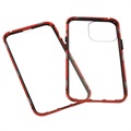 iPhone 13 Pro Magnetic Case with Tempered Glass - Red