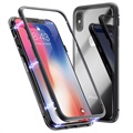 iPhone X Magnetic Case with Tempered Glass Back - Black