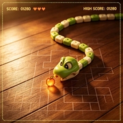Magnetic Snake RC Game Toy - Remote Control, Modular Body, 4 Game Modes - Green