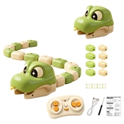 Magnetic Snake RC Game Toy - Remote Control, Modular Body, 4 Game Modes - Green