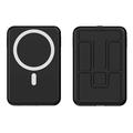 Magnetic Wireless Power Bank with USB-C and Lightning Cables - 10000mAh/15W (Open-Box Satisfactory) - Black