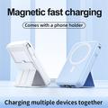 Magnetic Wireless Power Bank with USB-C and Lightning Cables - 10000mAh/15W (Open-Box Satisfactory) - Black