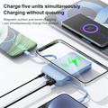 Magnetic Wireless Power Bank with USB-C and Lightning Cables - 10000mAh/15W (Open-Box Satisfactory) - Black