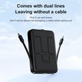 Magnetic Wireless Power Bank with USB-C and Lightning Cables - 10000mAh/15W (Open-Box Satisfactory) - Black