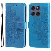 Motorola Edge 60 Fusion Mandala Series Wallet Case - Blue