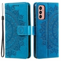 Samsung Galaxy A14/A14 5G Mandala Series Wallet Case - Blue