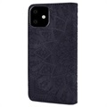 Mandala Series iPhone 11 Wallet Case with Stand - Black