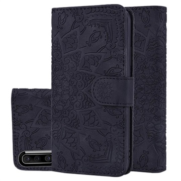 Mandala Series Samsung Galaxy A50 Wallet Case - Black