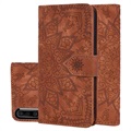 Mandala Series Samsung Galaxy A50 Wallet Case - Brown