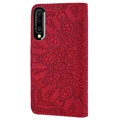 Mandala Series Samsung Galaxy A50 Wallet Case - Red