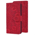 Mandala Series Samsung Galaxy A50 Wallet Case - Red