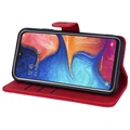 Mandala Series Samsung Galaxy A50 Wallet Case - Red