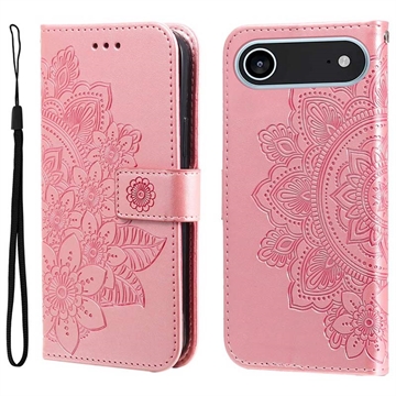iPhone 17 Air Mandala Series Wallet Case - Pink
