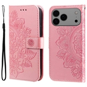 iPhone 17 Pro Max/18 Pro Max Mandala Series Wallet Case - Pink