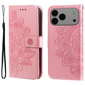 iPhone 17 Pro Max Mandala Series Wallet Case - Pink