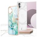 Marble Pattern Electroplated IMD Nothing Phone (1) TPU Case - Green