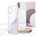Marble Pattern Electroplated IMD Nothing Phone (1) TPU Case - White